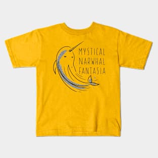 Mystical Narwhal Fantasia Kids T-Shirt